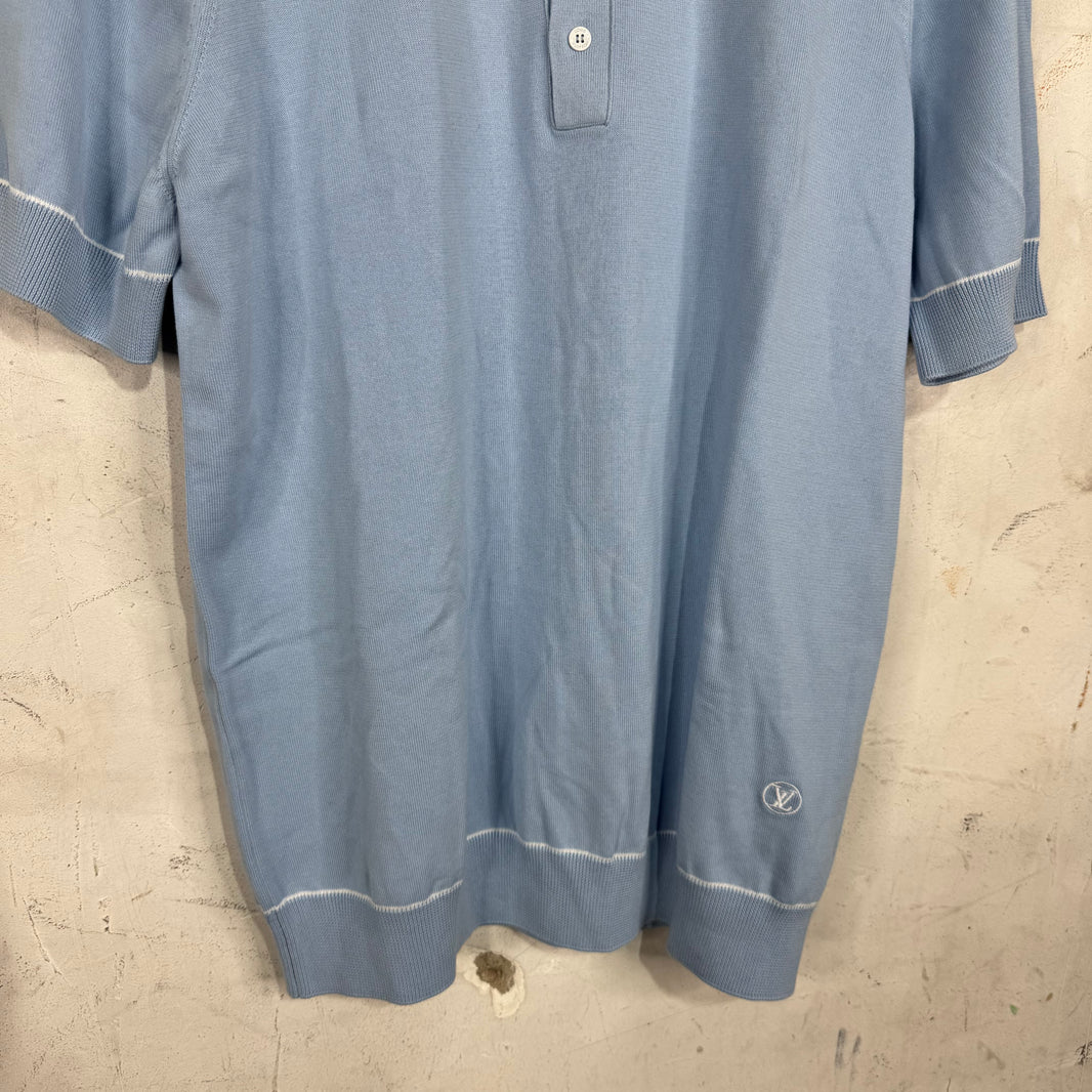 Louis Vuitton Blue Uniformes Knitted Polo