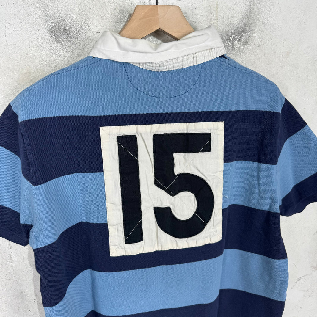 Ralph Lauren Blue Striped Crest Big Pony Polo