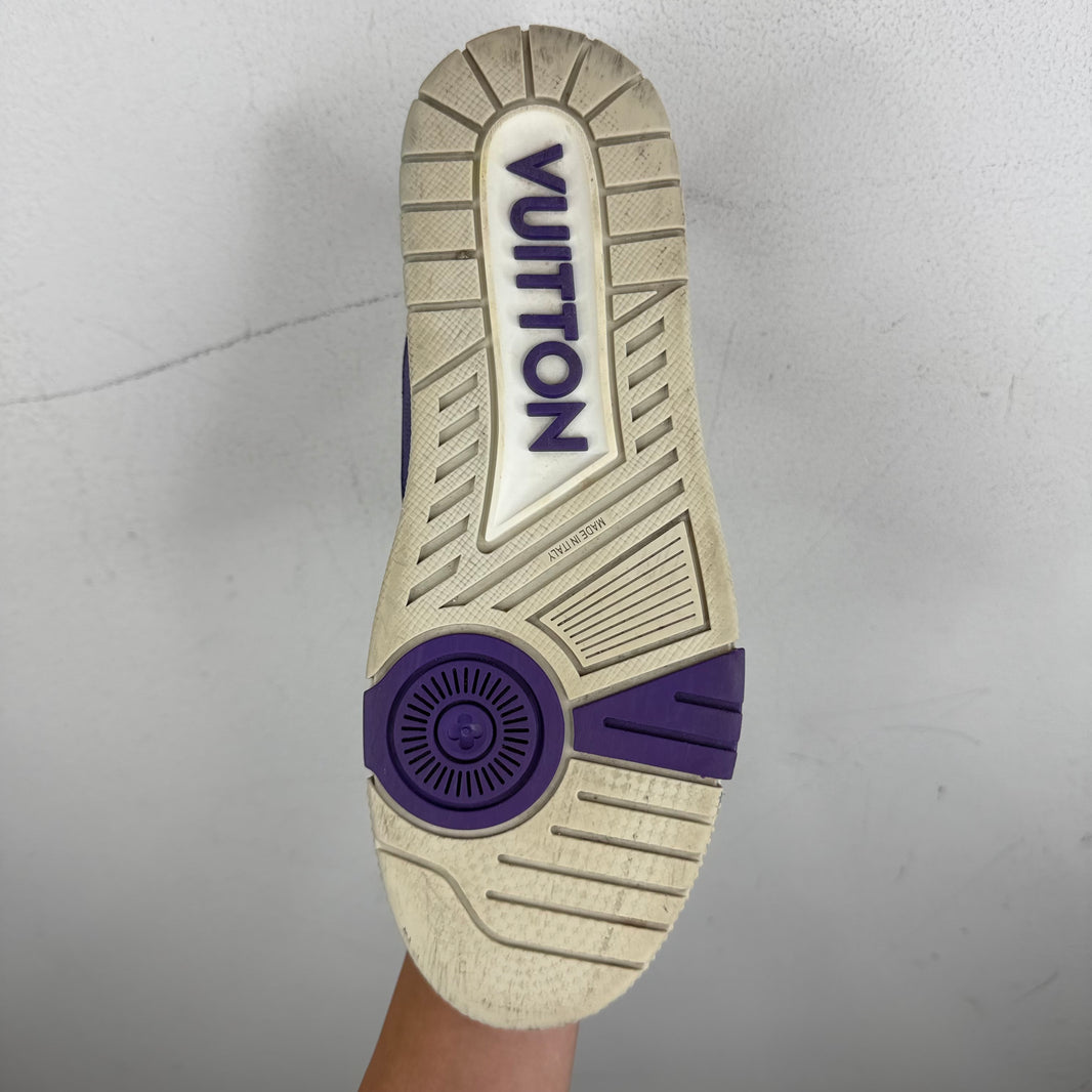 Louis Vuitton Purple/Cream Damier Trainers