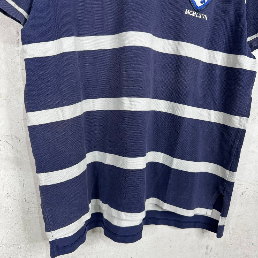Ralph Lauren Striped Cricket Club Crest Polo