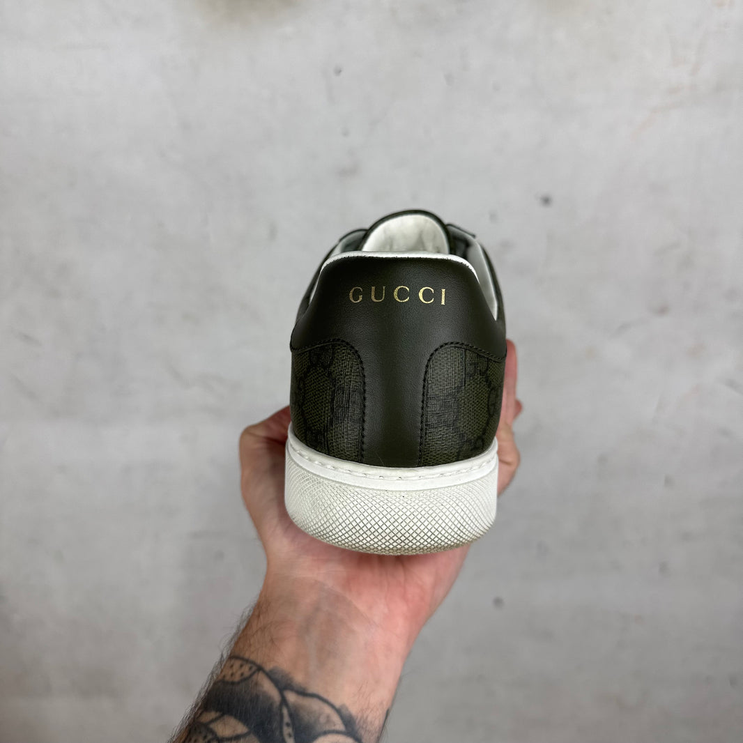 Gucci Olive Monogram Aces