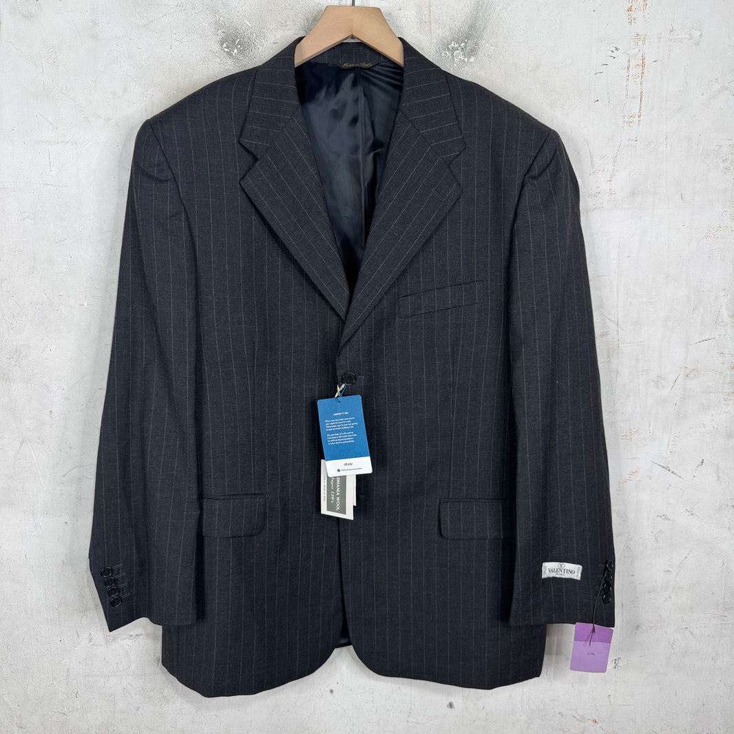 Valentino Grey Pinstripe Suit Set