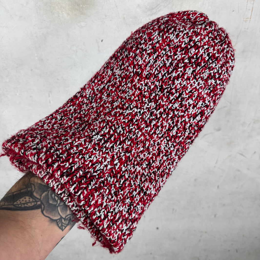 Margiela Red Speckled Knit Ski Mask