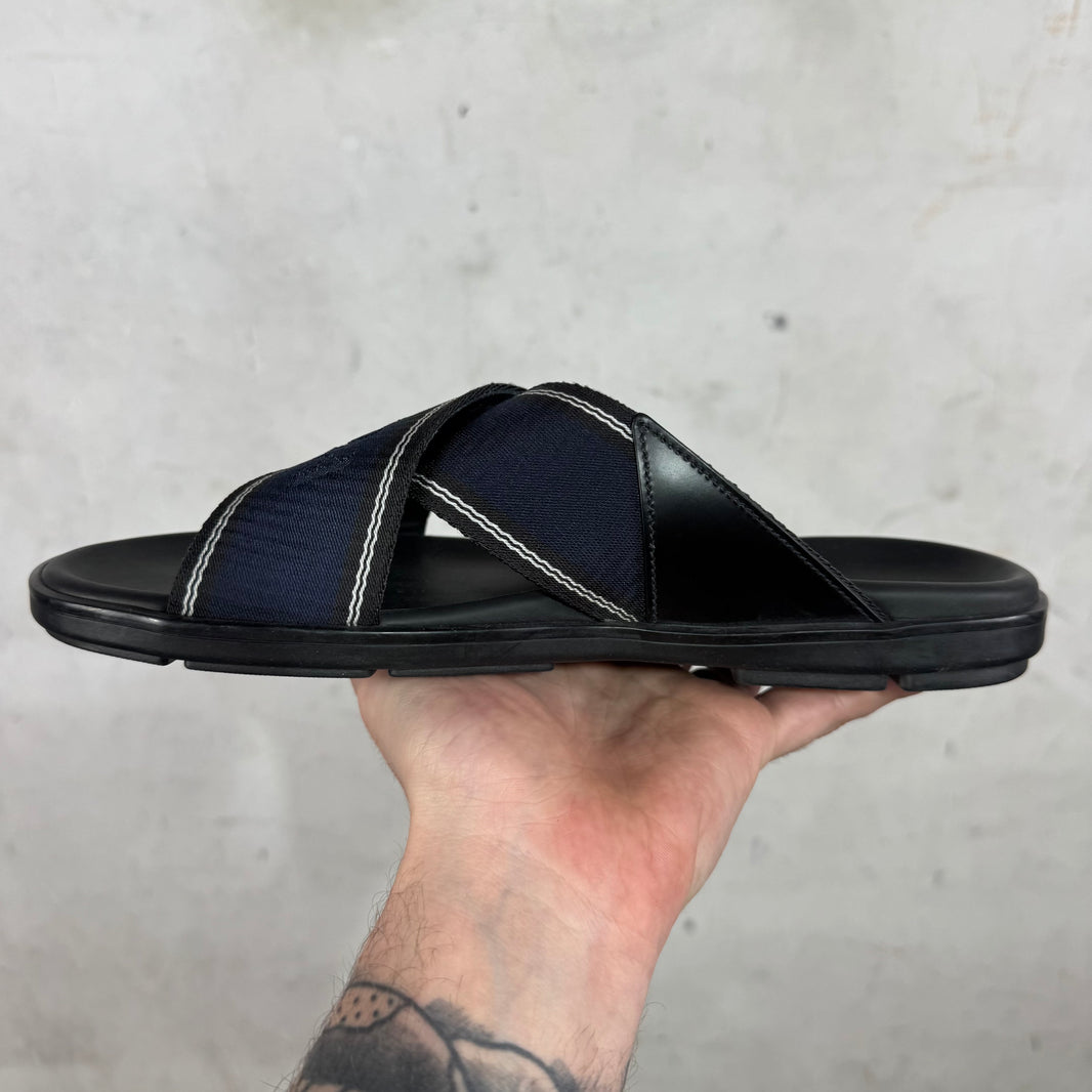 Prada Logo Strapped Sandals