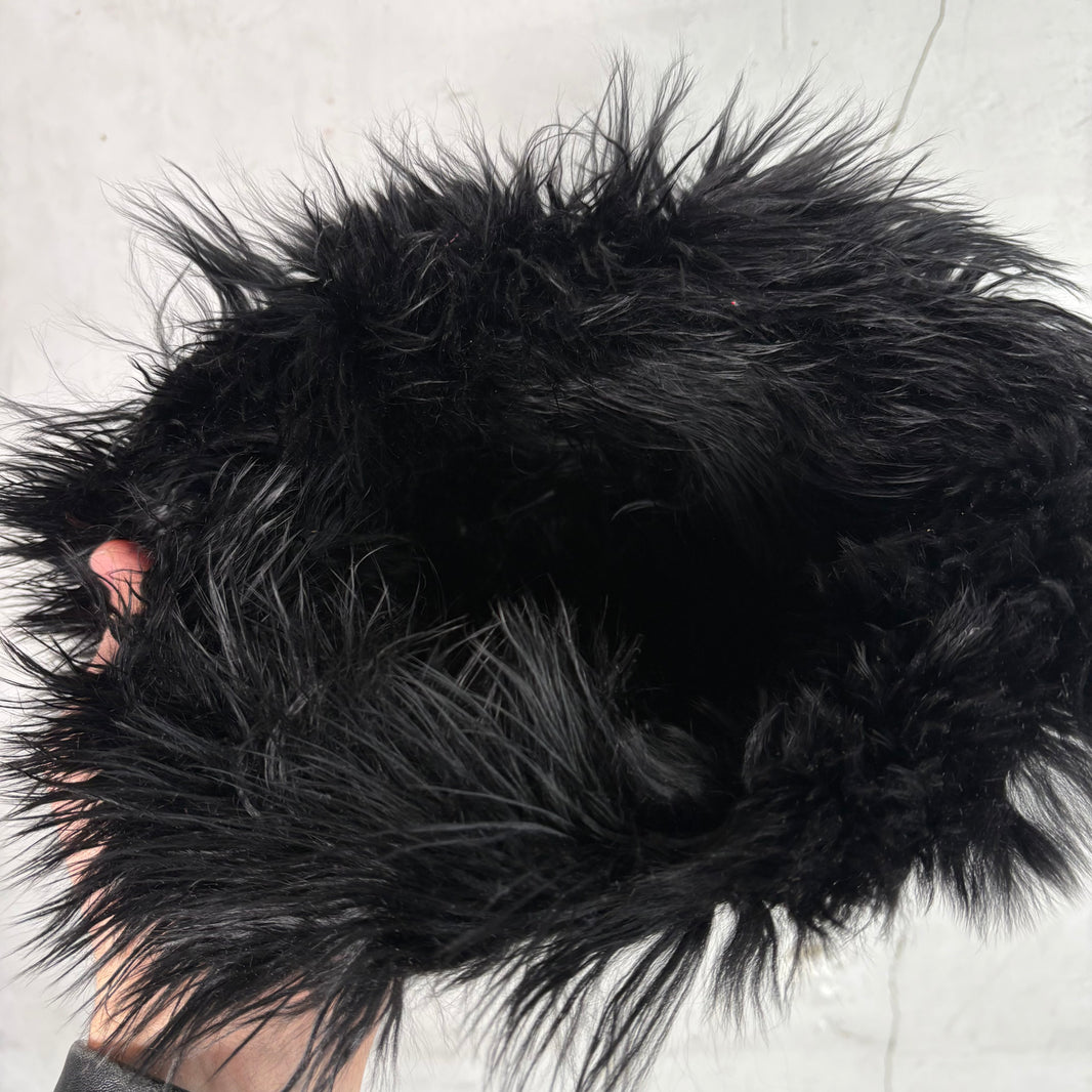 Prada Fur Lined Nylon Bucket