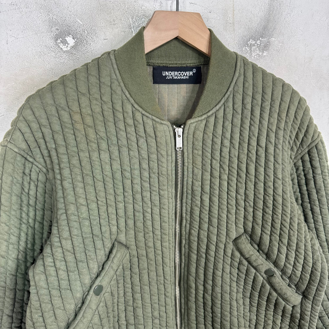 Undercover Green Quilted Bomber