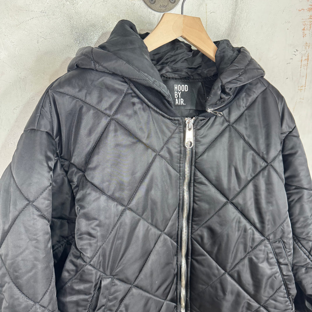 Hood By Air Against Quilted Hooded Bomber Jacket