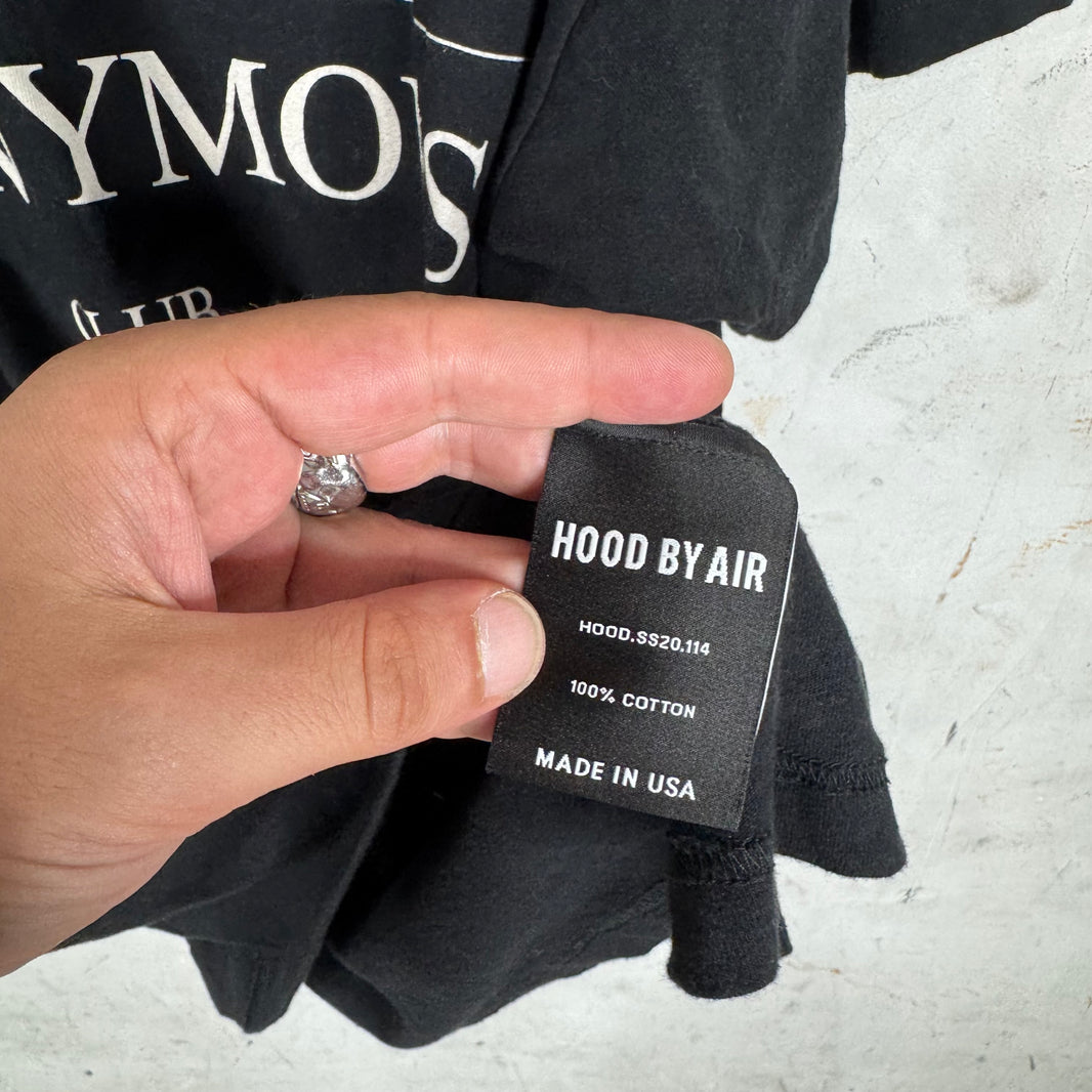 Hood By Air Black Anonymous Club Logo T-Shirt