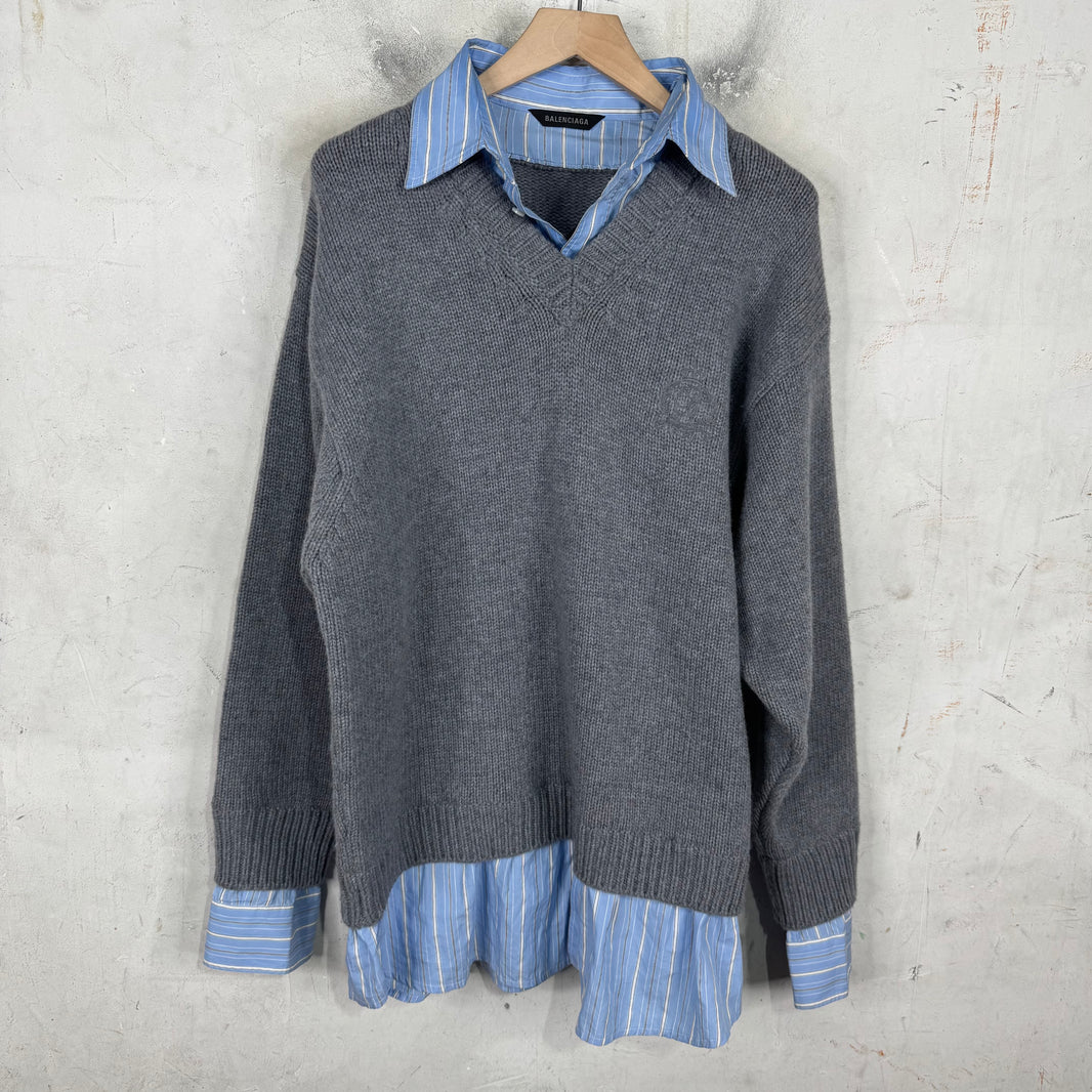 Balenciaga Layered Crest Sweater