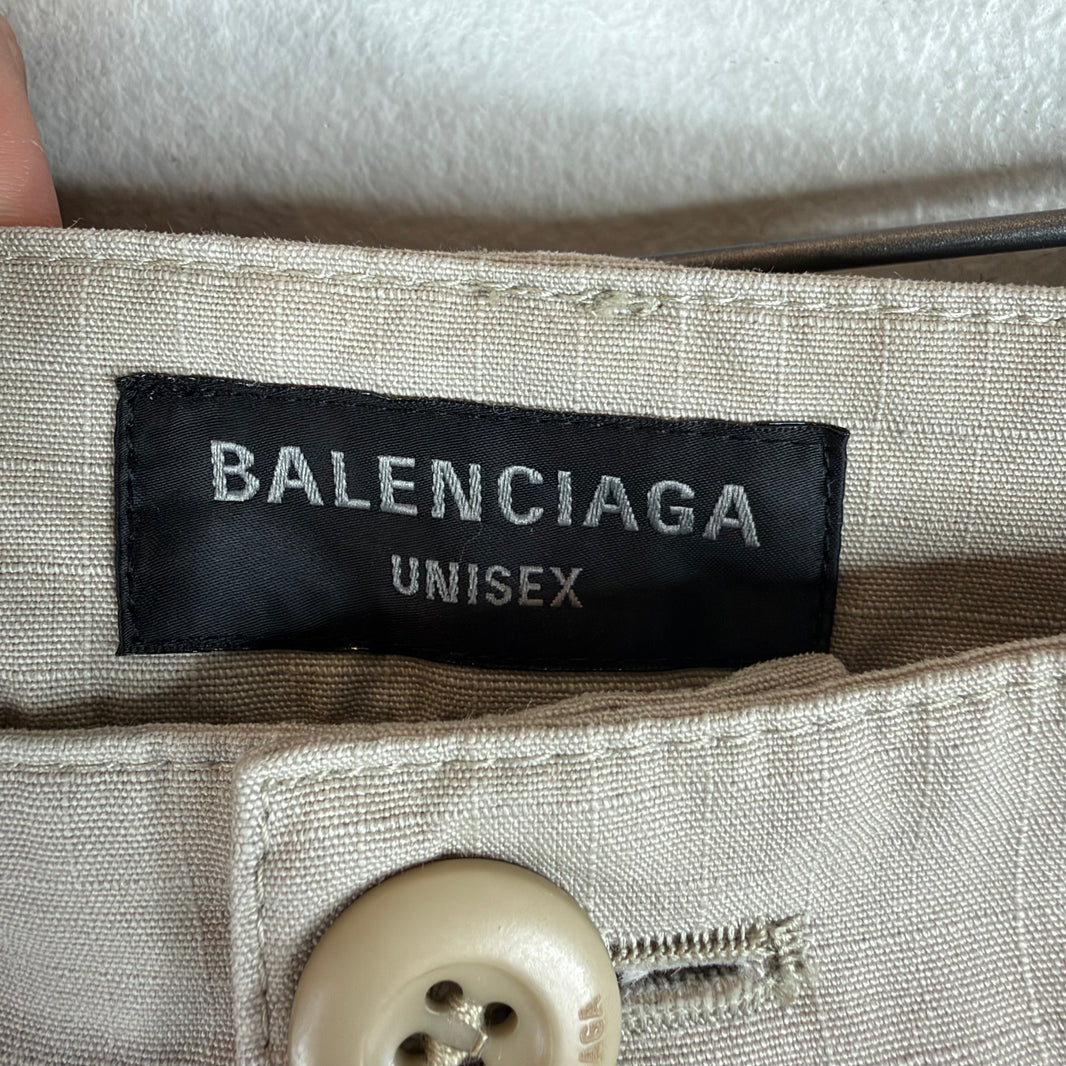 Balenciaga Flared Beige Convertible Cargo Pants