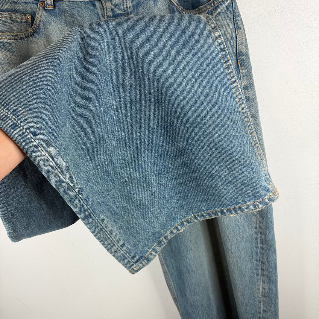 Balenciaga Baggy Distressed Blue Wash Jeans