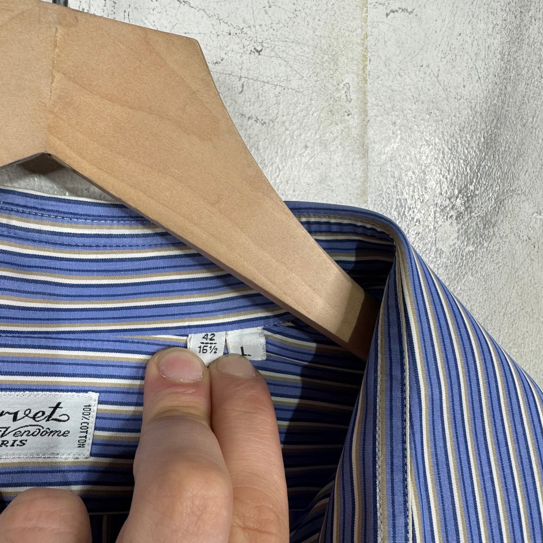 Charvet Pinstriped Blue Shirt
