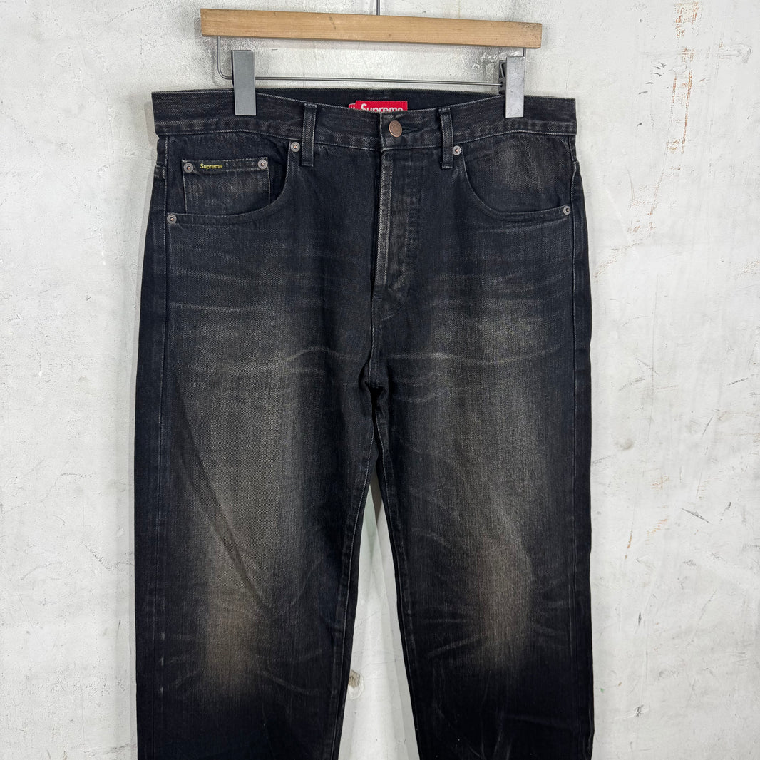 Supreme Faded Black Selvedge Jeans