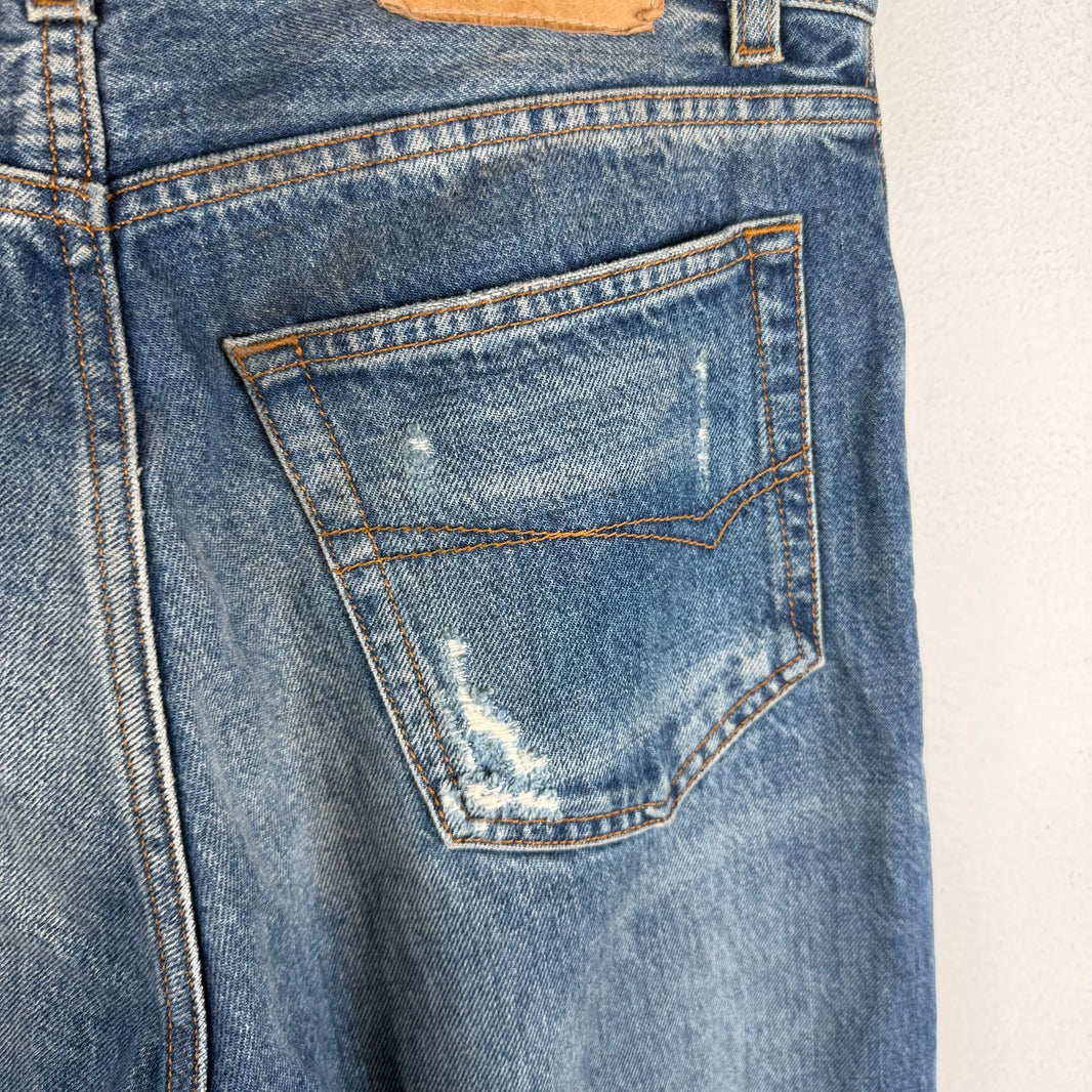 Balenciaga Straight Leg Blue Wash Jeans