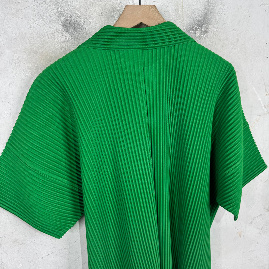 Issey Miyake Green Pleates S/S Shirt