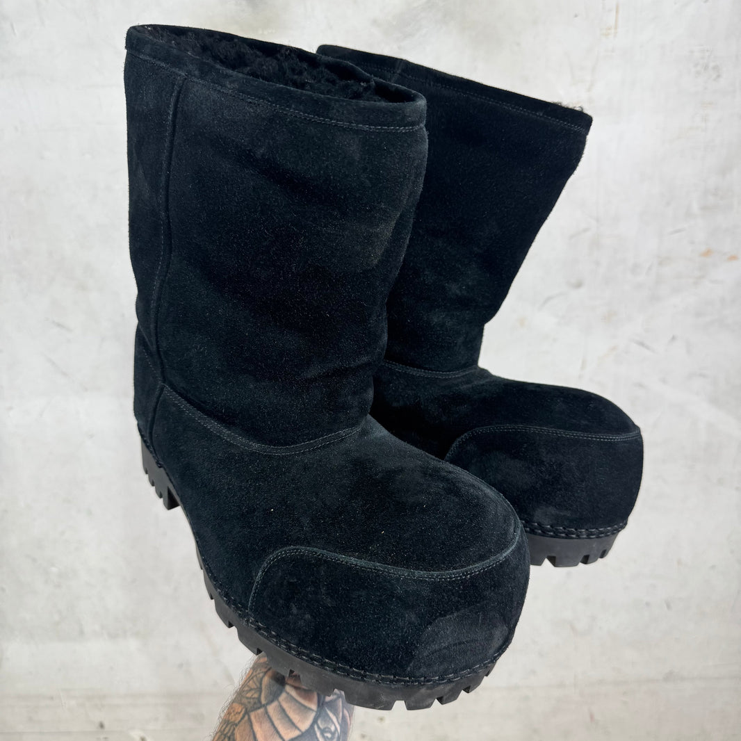 Balenciaga Black Suede Alaska Boots