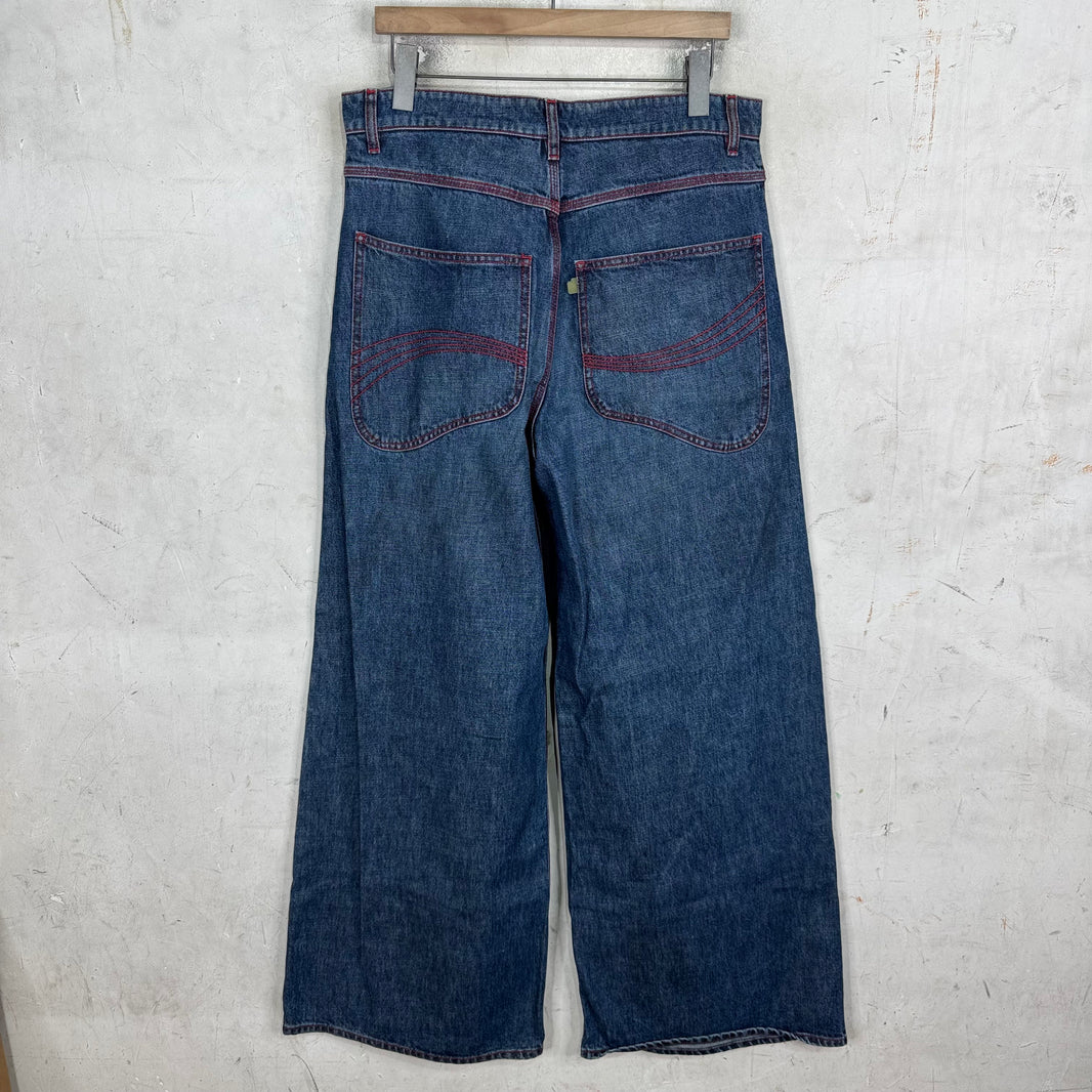 ERL Baggy Contrast Stitch Jeans