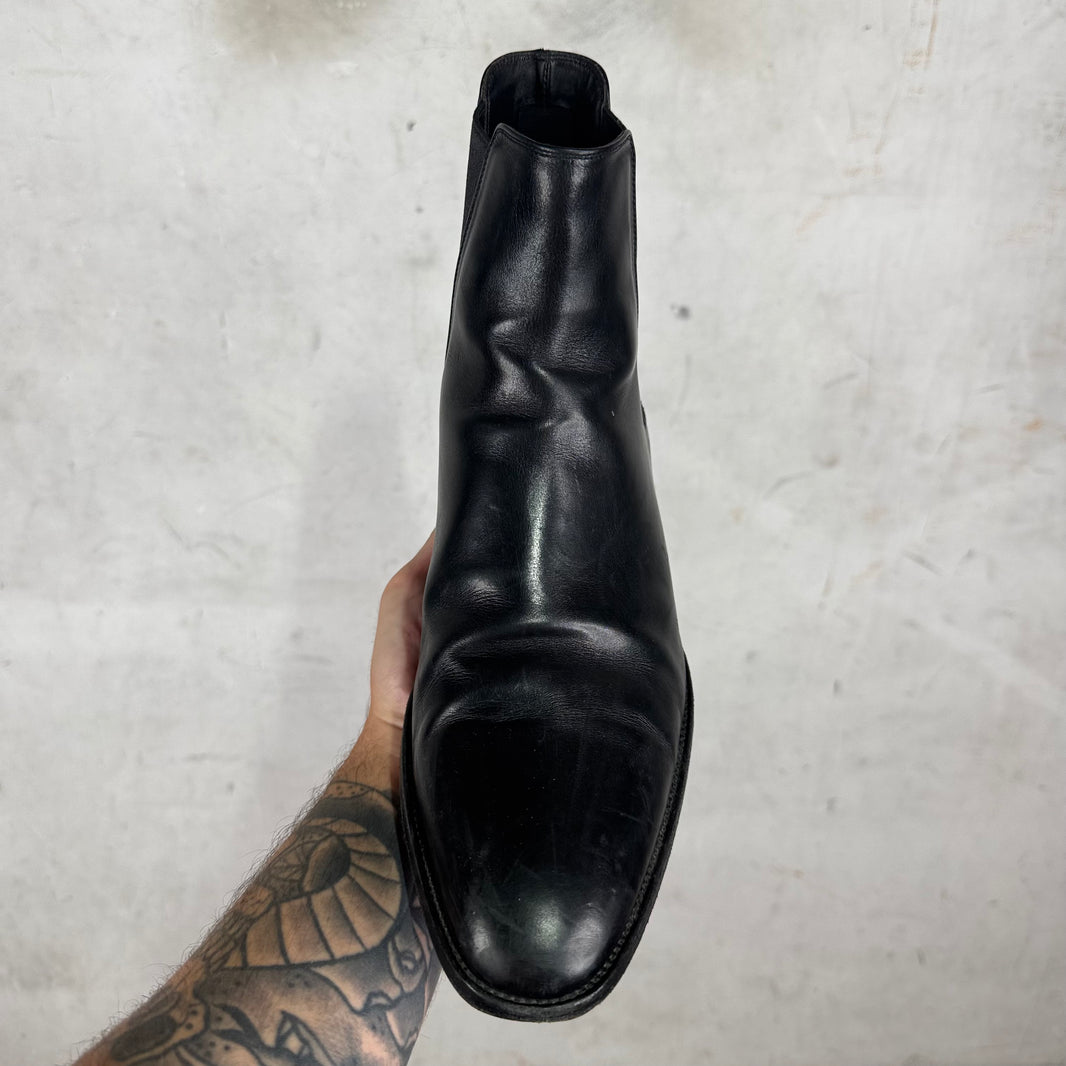 Saint Laurent Black Leather Wyatt Boots