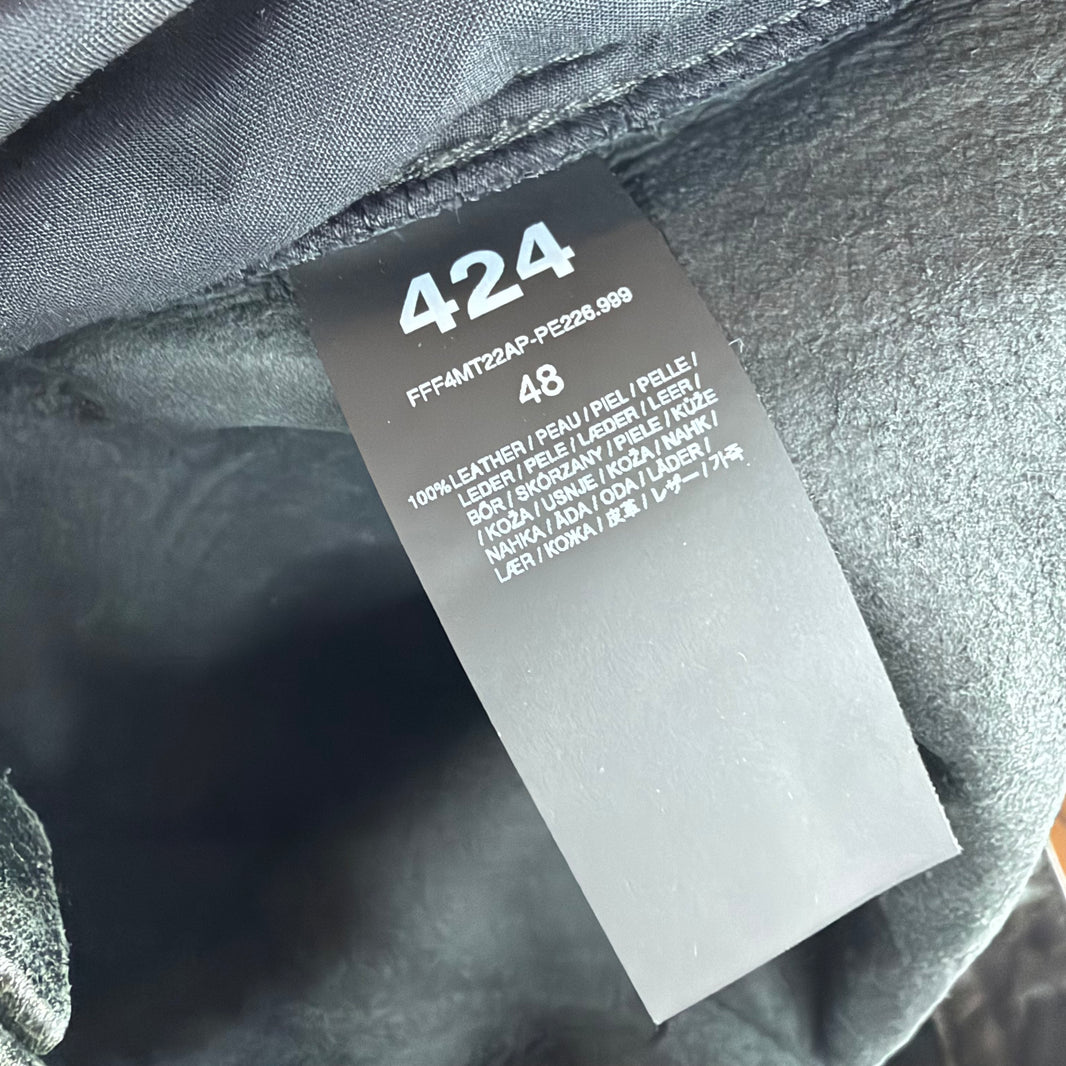 424 Paper Leather Jeans