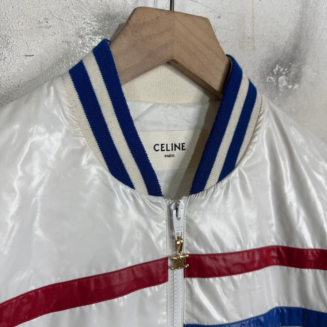 Celine Striped Nylon Blouson Jacket