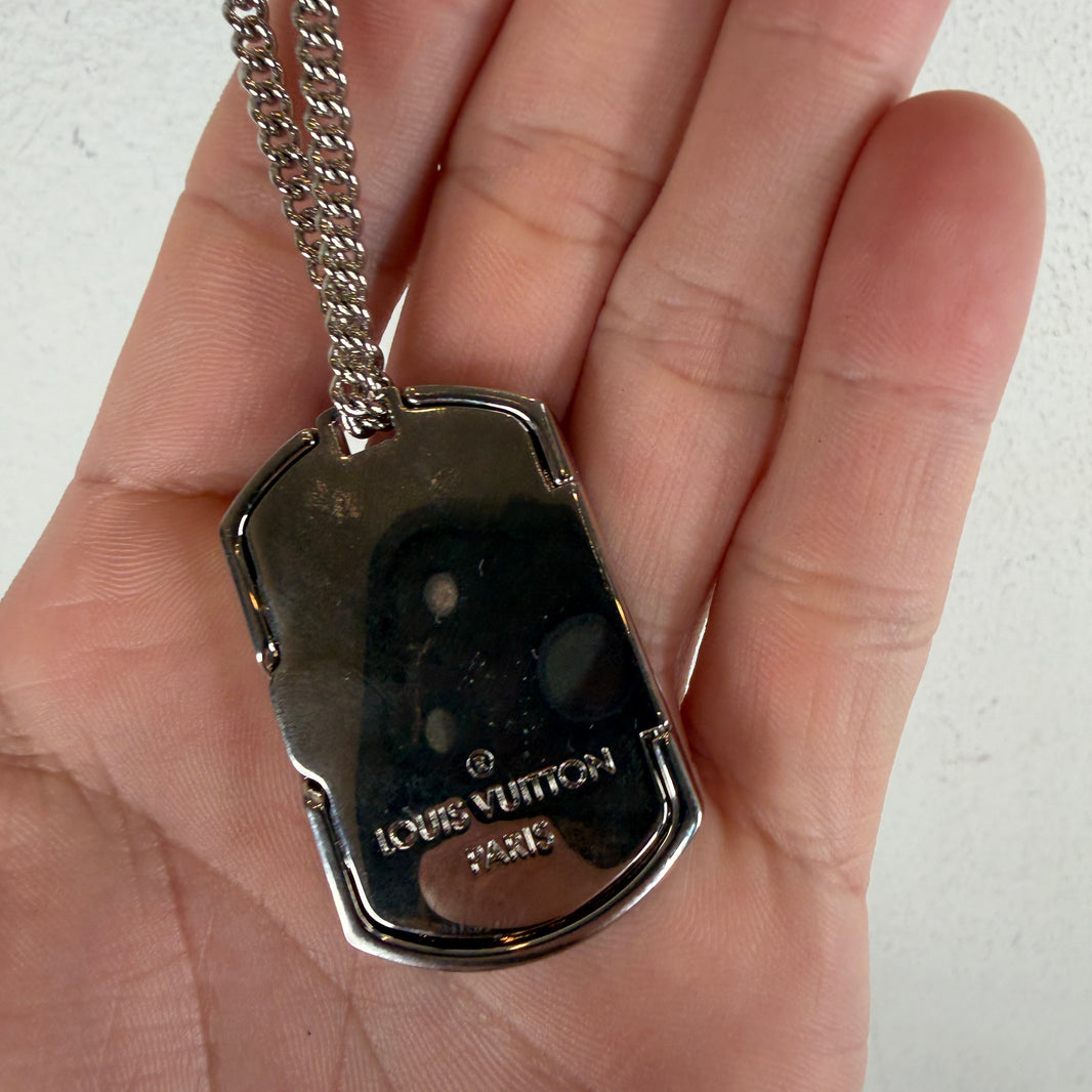 Louis Vuitton Monogram Flip Open Dog Tag