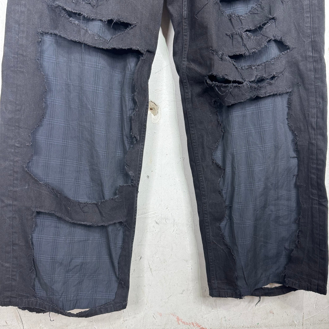 Balenciaga Distressed Double Layered Trouser Jeans