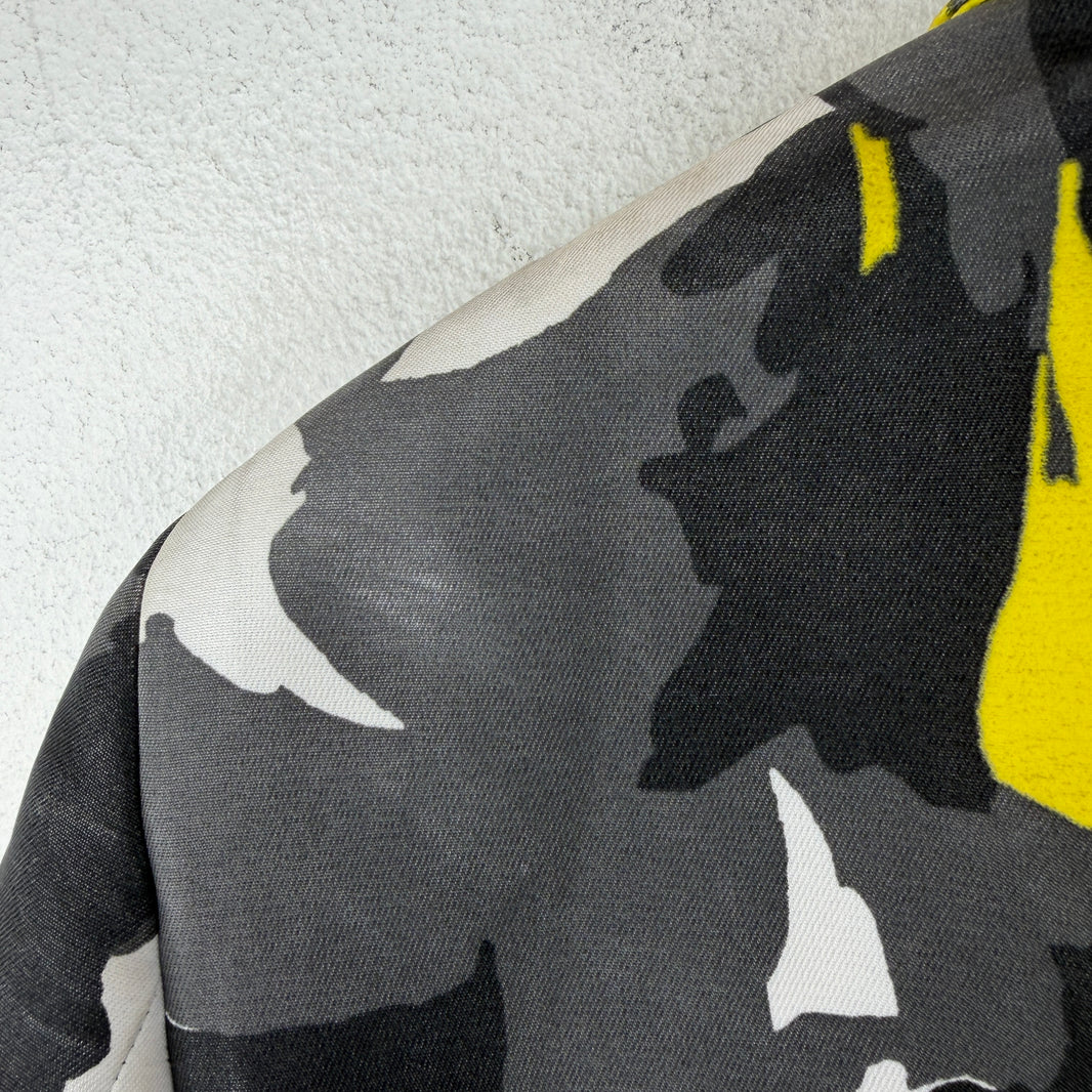 CDG Homme Plus Yellow Camo Car Mold Blazer