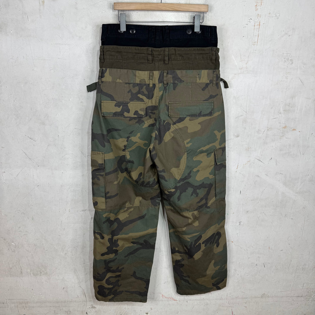 Project G/R Triple Layered Green Camo Cargo Pants