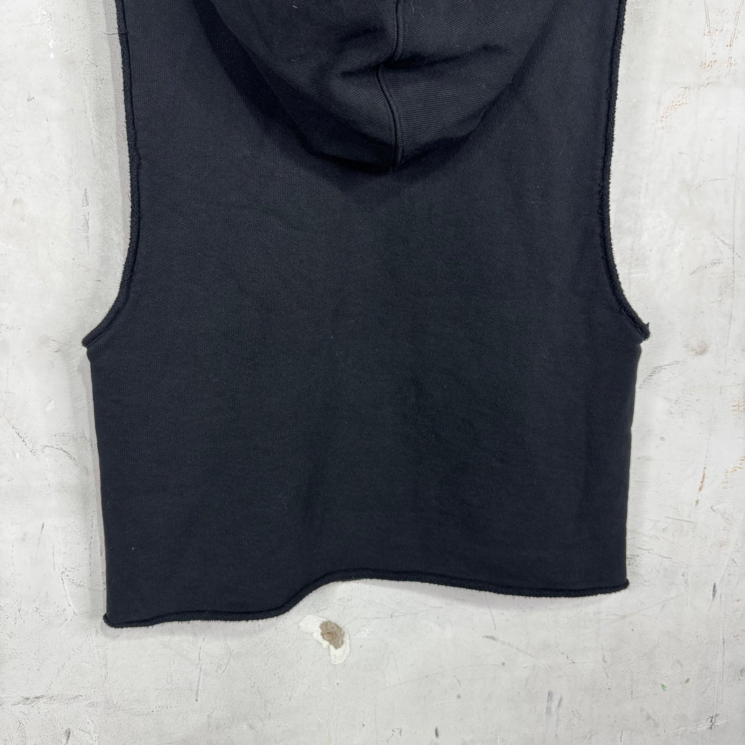 Rick Owens Black Sleeveless Hoodie
