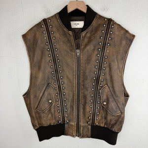 Celine Studded Leather Vest