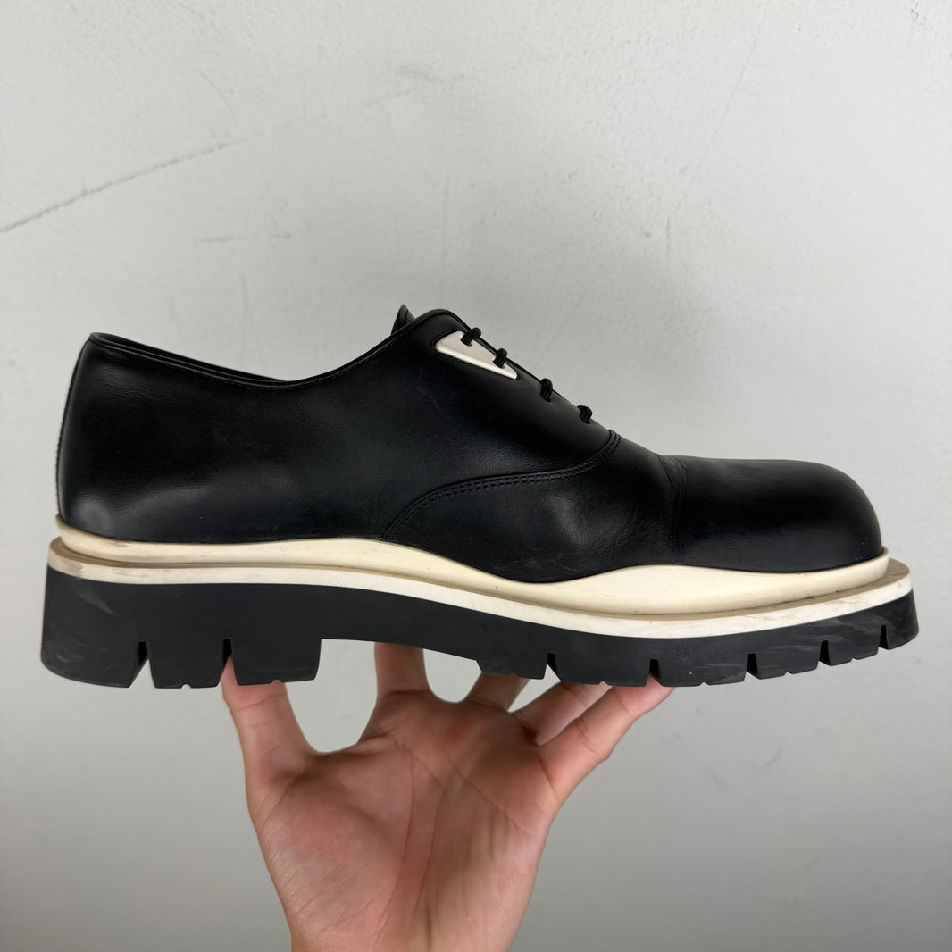 Bottega Veneta White/Black Tire Derby