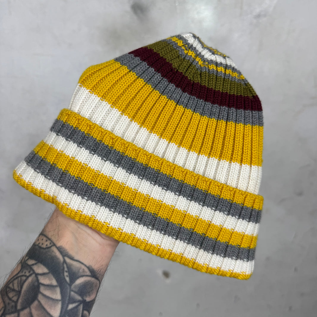 Marni Yellow Striped Beanie