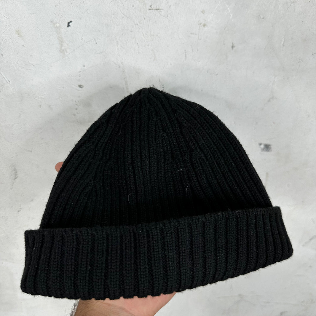 Prada Linea Black Ribbed Beanie
