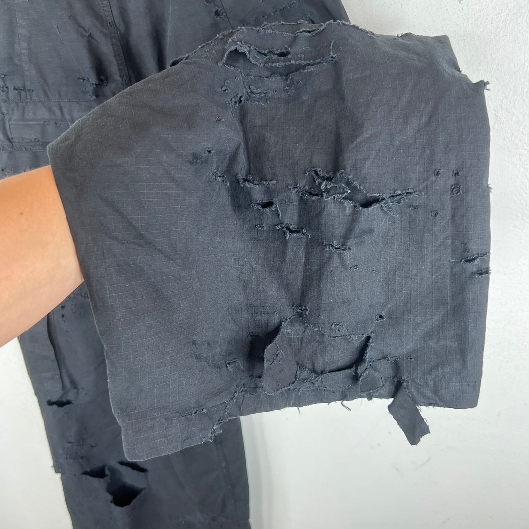 Balenciaga Distressed Ripstop Double Layer Cargo Pants