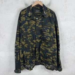 Balenciaga Camo Distressed Cargo Jacket