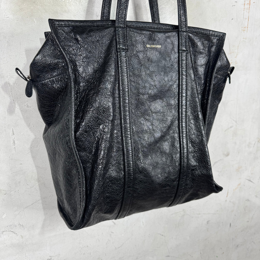 Balenciaga Black Lambskin Medium Bazar Bag