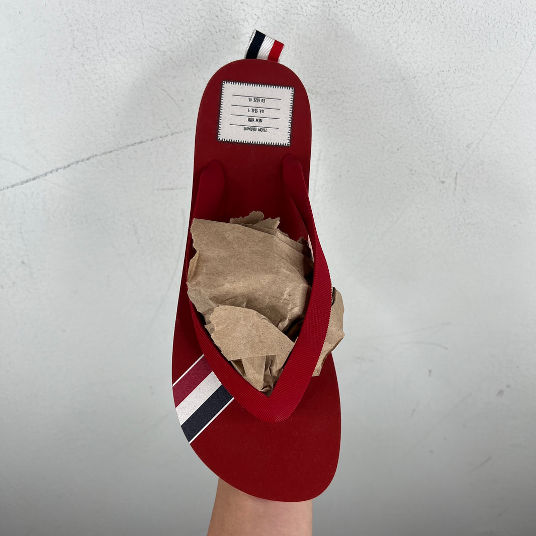 Thom Browne Red Flip Flop Sandals