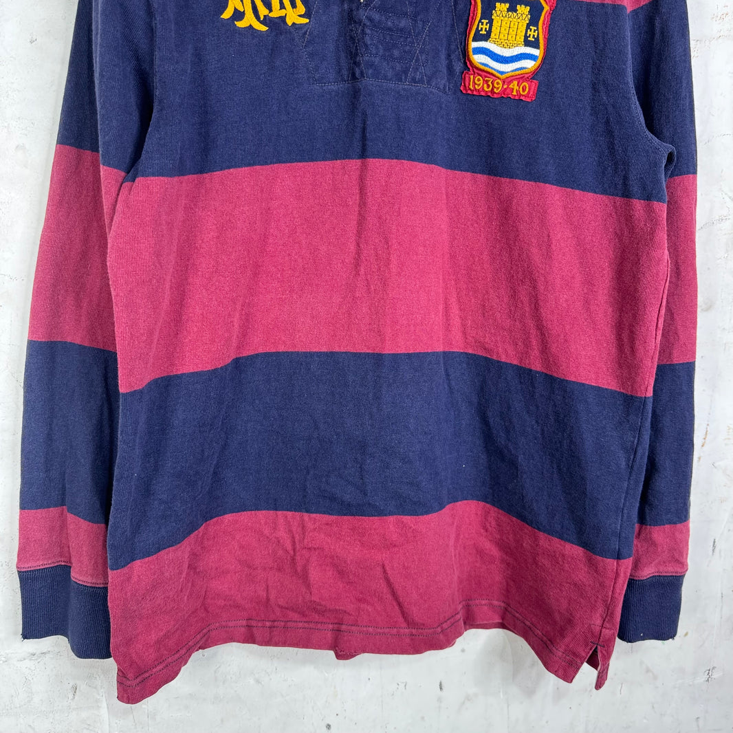 Ralph Lauren Rugby PRL Patch Striped L/S Polo