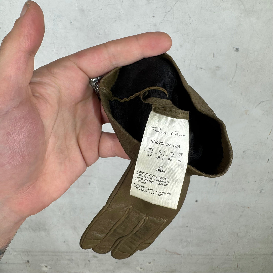 Rick Owens Leather Hunting Gloves