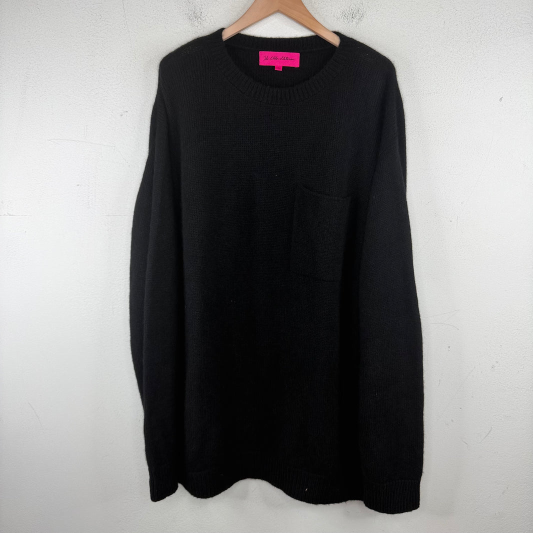 Elder Statesman Black Pocket Cashmere Sweater