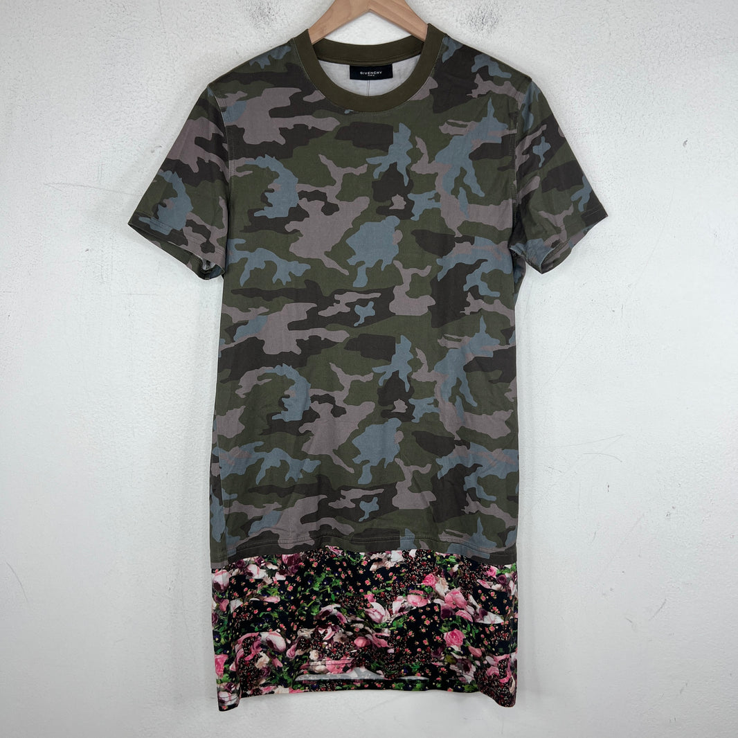 Givenchy Camo/Floral Elongated T-Shirt