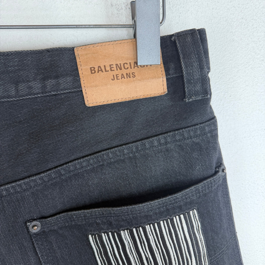 Balenciaga 50/50 Embroidered Logo Shorts
