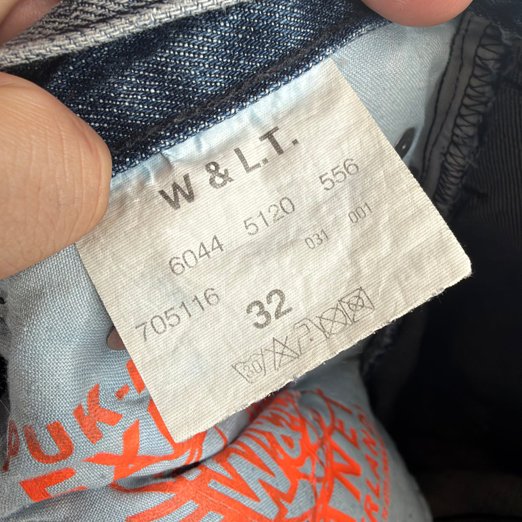 Walter Van Beirendonck Split Wash Bootcut Jeans