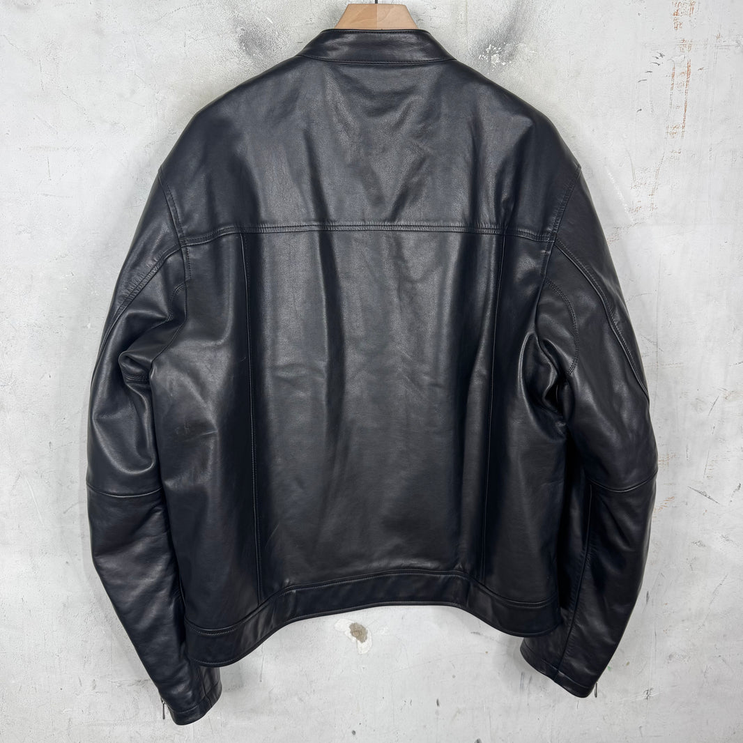 Stussy Leather Cafe Racer Jacket