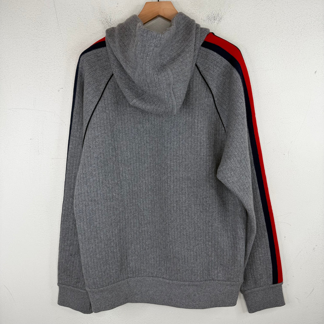 Gucci Gray Wool/Cashmere Ribbed Hoodie