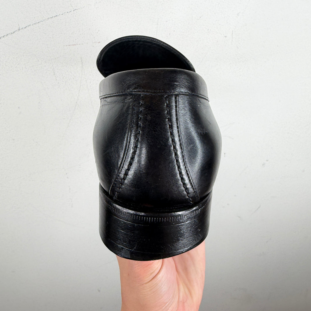 Gucci Black GG Metal Logo Loafers