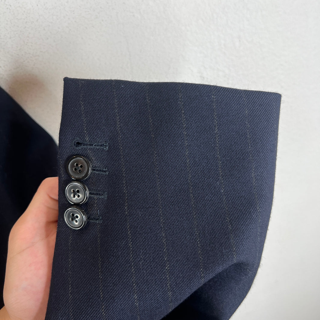 Dries Van Noten Striped Navy Suit Set