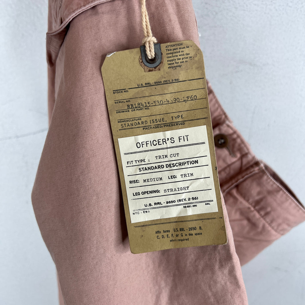 RRL Pink Officer Fit Chino Trousers