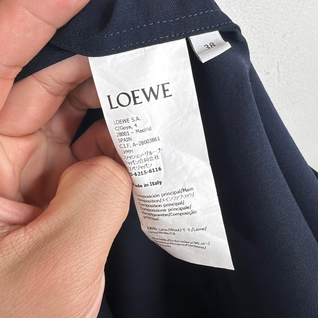 Loewe Navy Tonal Anagram Button Up