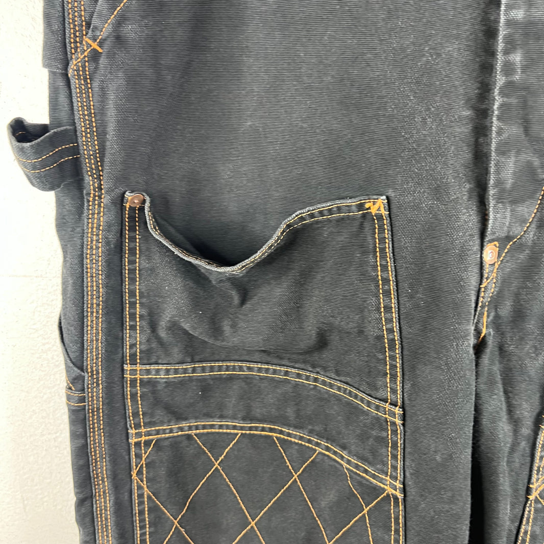Kapital Double Knee Quilted Black Jeans
